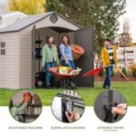 Lifetime 8x7.5 Plastic Outdoor Storage Shed with Floor