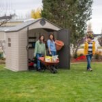 Lifetime 8x7.5 Plastic Outdoor Storage Shed with Floor