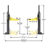 MaxJax M7K Standard Portable 2-Post Car Lift Package - 7,000 lb. Capacity