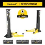 MaxJax M7K Standard Portable 2-Post Car Lift Package - 7,000 lb. Capacity