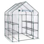Miracle-Gro 56 in. Walk-In Greenhouse with Shelves