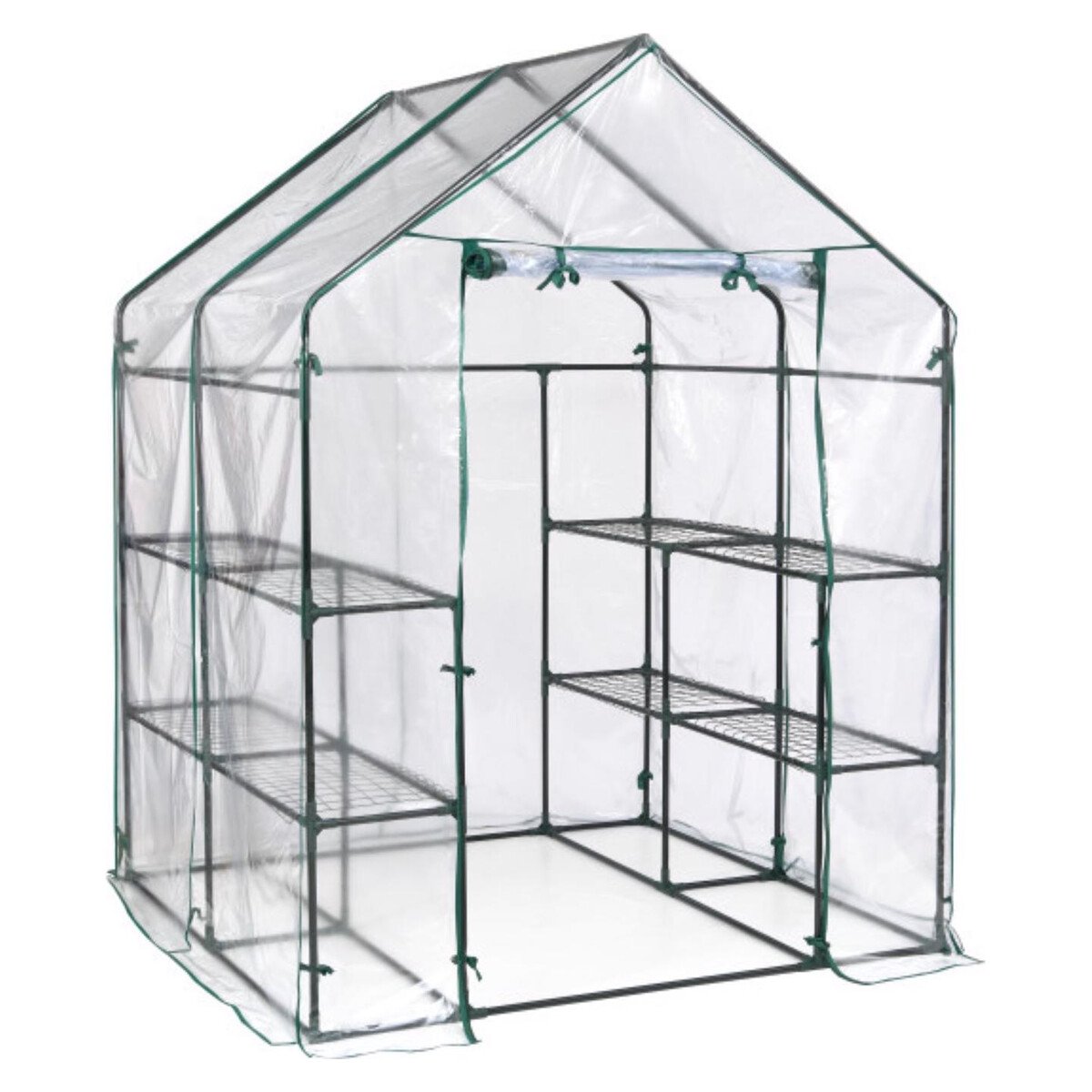 Miracle-Gro 56 in. Walk-In Greenhouse with Shelves Miracle-Gro 56 in. Walk-In Greenhouse with Shelves