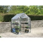 Miracle-Gro 56 in. Walk-In Greenhouse with Shelves