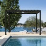 Mirador 111DA 13' x 13' Louvered Pergola - Charcoal