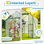 OGrow 6 ft. x 10 ft. Walk-In Greenhouse with Shelves - Green