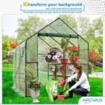 OGrow 6 ft. x 10 ft. Walk-In Greenhouse with Shelves - Green
