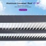 Purple Leaf Athena Louvered Pergola - Grey Frame, White Roof