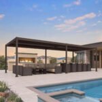 Purple Leaf Caesar Louvered Pergola with Adjustable Roof - Bronze