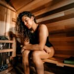Redwood Outdoors 6 Person Barrel Outdoor Sauna with Porch