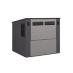 Suncast Cabana Entertainment Shed 8 ft. x 7 ft. Resin Standard Pent Storage Shed with Floor Kit