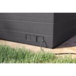Suncast Cabana Entertainment Shed 8 ft. x 7 ft. Resin Standard Pent Storage Shed with Floor Kit