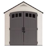 Suncast Cloverdale 7 ft. x 7 ft. Resin Horizontal Peak Storage Shed with Floor Kit