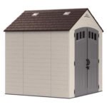 Suncast Cloverdale 7 ft. x 7 ft. Resin Horizontal Peak Storage Shed with Floor Kit