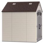 Suncast Cloverdale 7 ft. x 7 ft. Resin Horizontal Peak Storage Shed with Floor Kit