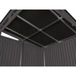 Suncast Modernist 7 ft. x 7 ft. Resin Vertical Pent Storage Shed with Floor Kit