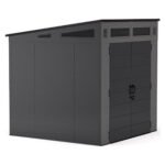 Suncast Modernist 7 ft. x 7 ft. Resin Vertical Pent Storage Shed with Floor Kit