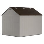 Suncast Tremont 8 ft. x 10 ft. Resin Vertical Peak Storage Shed with Floor Kit