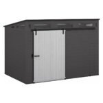 Suncast Modernist Barn Door 10 ft. x 7 ft. Resin Horizontal Barn Storage Shed with Floor Kit