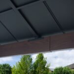 Sunjoy Fenwick Hardtop Gazebo with Wood-Grain Aluminum Frame