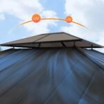 Sunjoy Fenwick Hardtop Gazebo with Wood-Grain Aluminum Frame