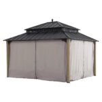 Sunjoy Kingston Elite 12x14 Cedar Hardtop Gazebo