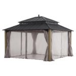 Sunjoy Kingston Elite 12x14 Cedar Hardtop Gazebo