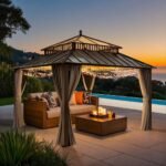 Sunjoy Kingston Horizon PC-Vent 12x12 Hardtop Gazebo - Brown