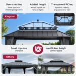 Sunjoy Kingston Horizon PC-Vent 12x14 Hardtop Gazebo - Slate Gray