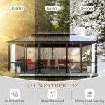 VEIKOUS 12 ft. x 20 ft. Aluminum Hardtop Solarium Sunroom