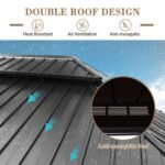 VEIKOUS 12 ft. x 20 ft. Aluminum Hardtop Solarium Sunroom