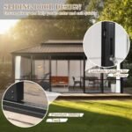 VEIKOUS 12 ft. x 20 ft. Aluminum Hardtop Solarium Sunroom