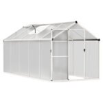 VEIKOUS 6 ft. x 10 ft. Polycarbonate Walk-In Greenhouse with Aluminum Frame
