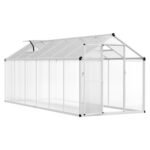 VEIKOUS 6 ft. x 10 ft. Polycarbonate Walk-In Greenhouse with Aluminum Frame