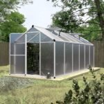 VEIKOUS 6 ft. x 10 ft. Polycarbonate Walk-In Greenhouse with Aluminum Frame
