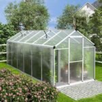 VEIKOUS 6 ft. x 10 ft. Polycarbonate Walk-In Greenhouse with Aluminum Frame