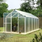 VEIKOUS 6 ft. x 10 ft. Polycarbonate Walk-In Greenhouse with Aluminum Frame