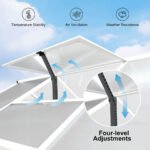 VEIKOUS 6 ft. x 10 ft. Polycarbonate Walk-In Greenhouse with Aluminum Frame