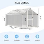 VEIKOUS 6 ft. x 10 ft. Polycarbonate Walk-In Greenhouse with Aluminum Frame
