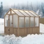 VEIKOUS 6 ft. x 8 ft. Cedar Wood Walk-In Greenhouse with Polycarbonate Panels